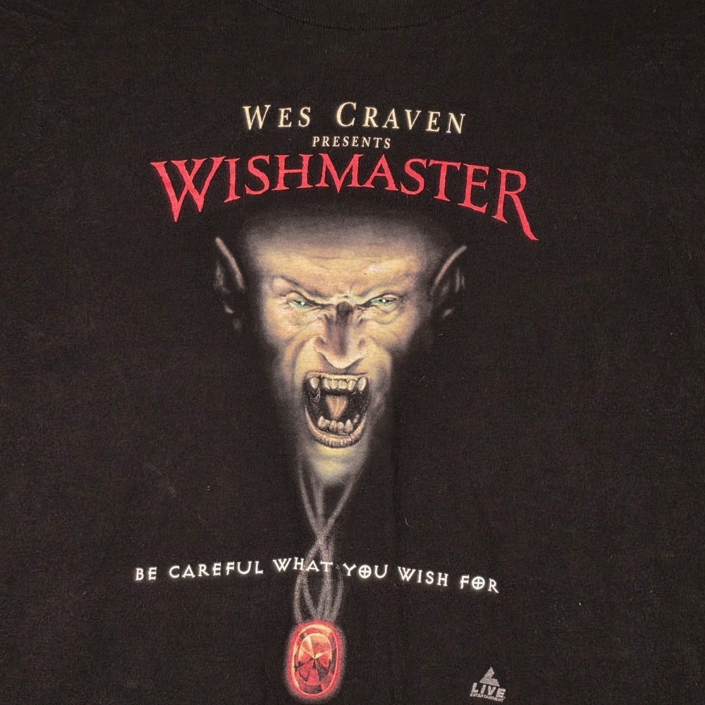 Vintage Wishmaster Horror Movie Promo T-Shirt Mens XL Single Stitch 90s 1997 USA